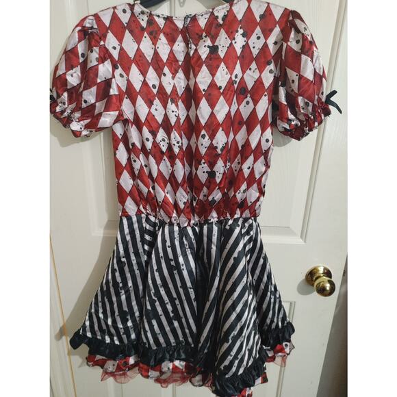 Spirit Halloween Twisted Clown Circus Misfit Zombie Dress Girls XL One Piece - Picture 4 of 5